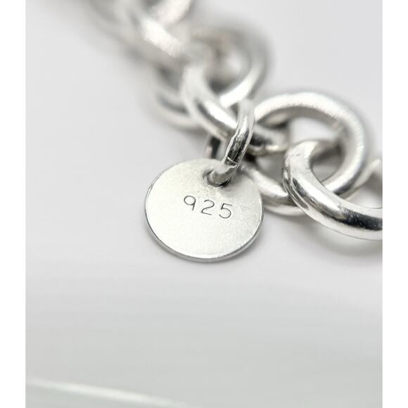 Tiffany & Co. 1837 Sterling Silver .925 Clasping Padlock Link Lock Bracket 7” - Picture 9 of 10